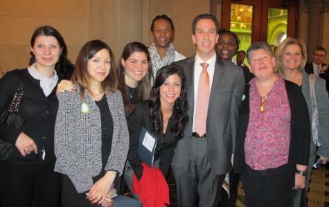 Touro College students with Assemblyman Phillip Goldfeder (D-Far Rockaway, second from right).  