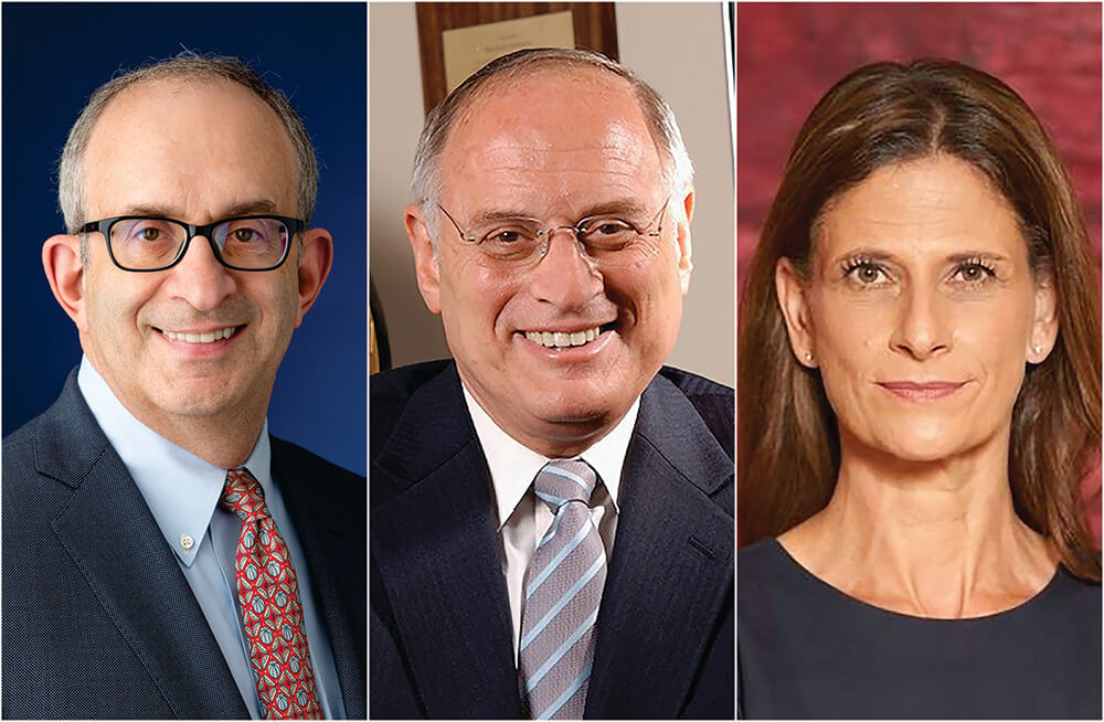 Panelists for the discussion on AI and Antisemitism (L to R): Touro President Dr. Alan Kadish, Malcolm Hoenlein, the executive vice chairman emeritus of the Conference of Presidents of Major American Jewish Organization and Michal Cotler-Wunsh, Israel’s Special Envoy for Combatting Antisemitism