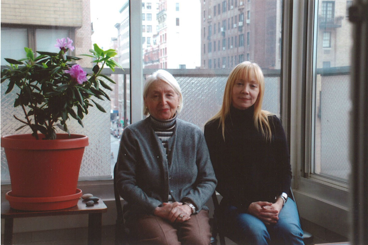 Helen Mitsios, right,  professor of languages and literature at the New York School of Career and Applied Studies- a division of Touro College- and her mother, Rasia Kliot.