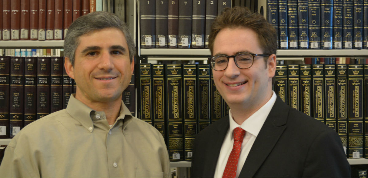 Touro Law alum David Greenberger (right, with Professor Samuel Levine, Director of the Jewish Law Institute at the Law School) was awarded the Morris E. Fischer, LLC Scholarship.