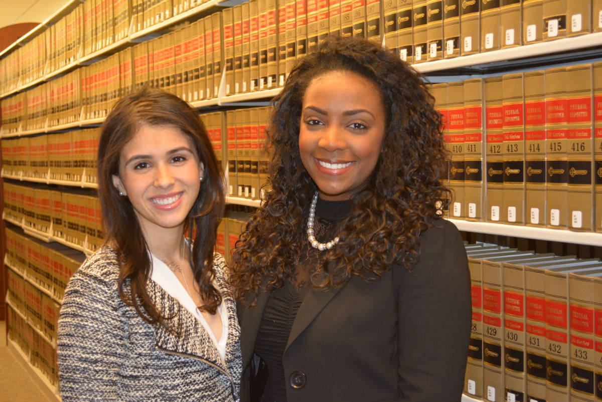 Touro Law Center students Ingrid Tatiana Medina (left) and Alexis Bullard have been selected as 2015 New York City Bar Association Diversity Fellows.