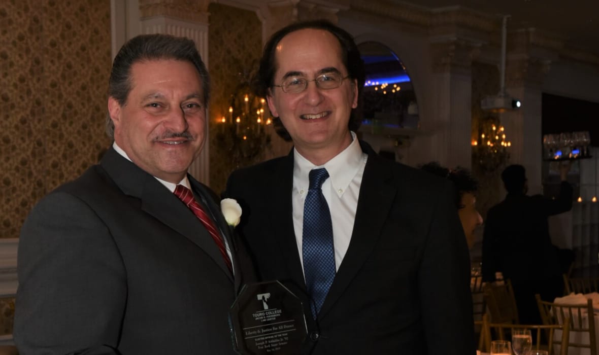 Touro Law dean, Harry Ballan (right), with Joseph Addabbo Jr